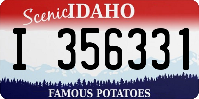 ID license plate I356331