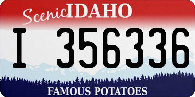 ID license plate I356336