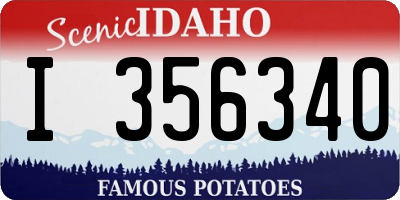 ID license plate I356340