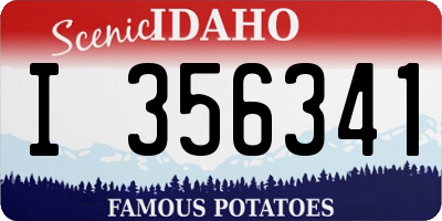 ID license plate I356341