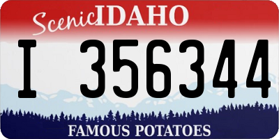 ID license plate I356344