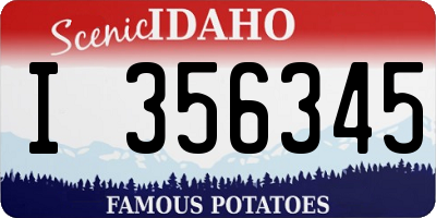 ID license plate I356345