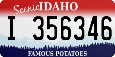 ID license plate I356346