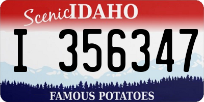 ID license plate I356347