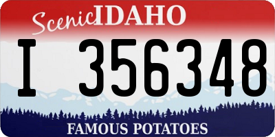 ID license plate I356348