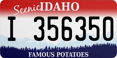 ID license plate I356350