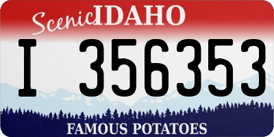 ID license plate I356353