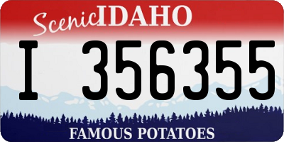 ID license plate I356355