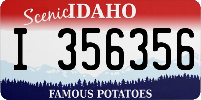 ID license plate I356356