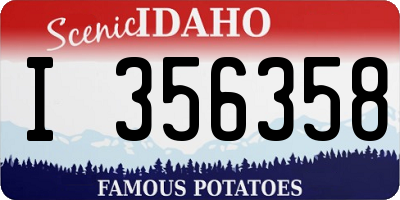 ID license plate I356358