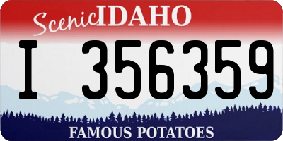 ID license plate I356359