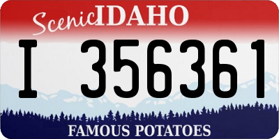 ID license plate I356361