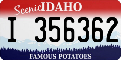 ID license plate I356362