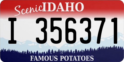 ID license plate I356371