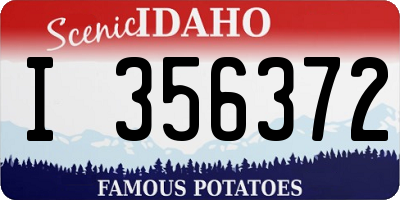 ID license plate I356372