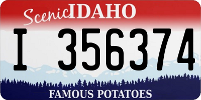 ID license plate I356374