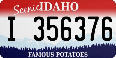 ID license plate I356376