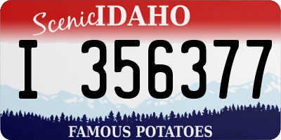 ID license plate I356377