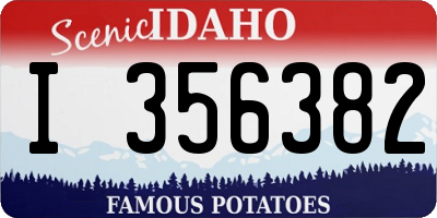 ID license plate I356382