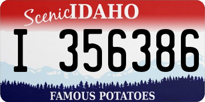 ID license plate I356386