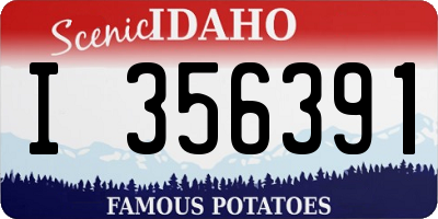 ID license plate I356391