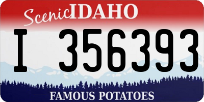 ID license plate I356393