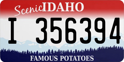 ID license plate I356394