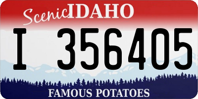 ID license plate I356405