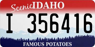 ID license plate I356416
