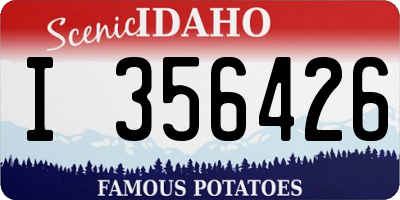ID license plate I356426