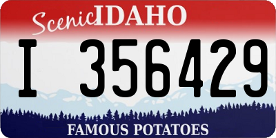ID license plate I356429