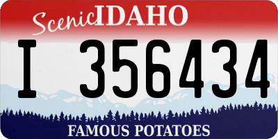 ID license plate I356434