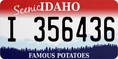 ID license plate I356436