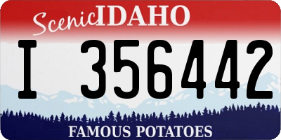 ID license plate I356442