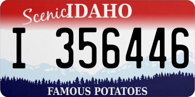 ID license plate I356446