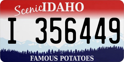 ID license plate I356449