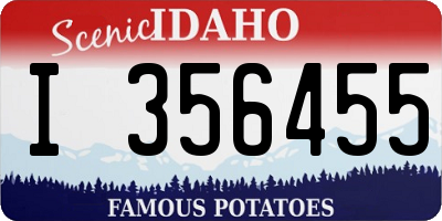ID license plate I356455