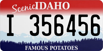 ID license plate I356456