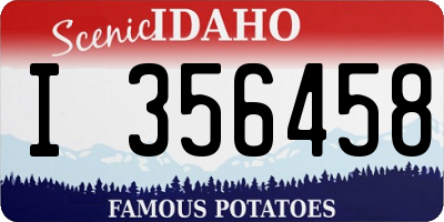 ID license plate I356458