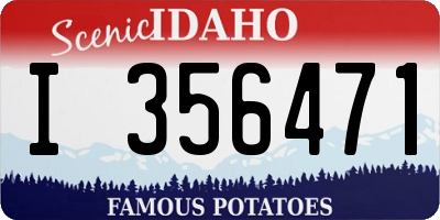 ID license plate I356471