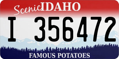 ID license plate I356472