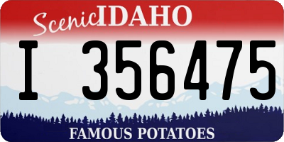 ID license plate I356475