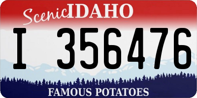 ID license plate I356476
