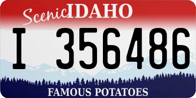 ID license plate I356486