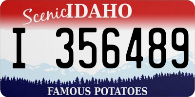 ID license plate I356489