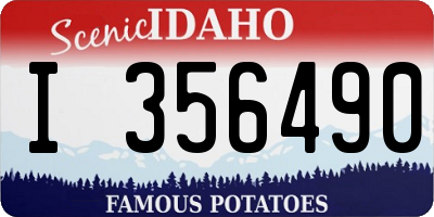 ID license plate I356490