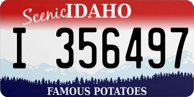 ID license plate I356497
