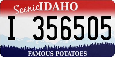 ID license plate I356505
