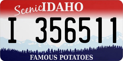 ID license plate I356511