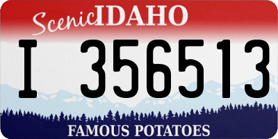 ID license plate I356513